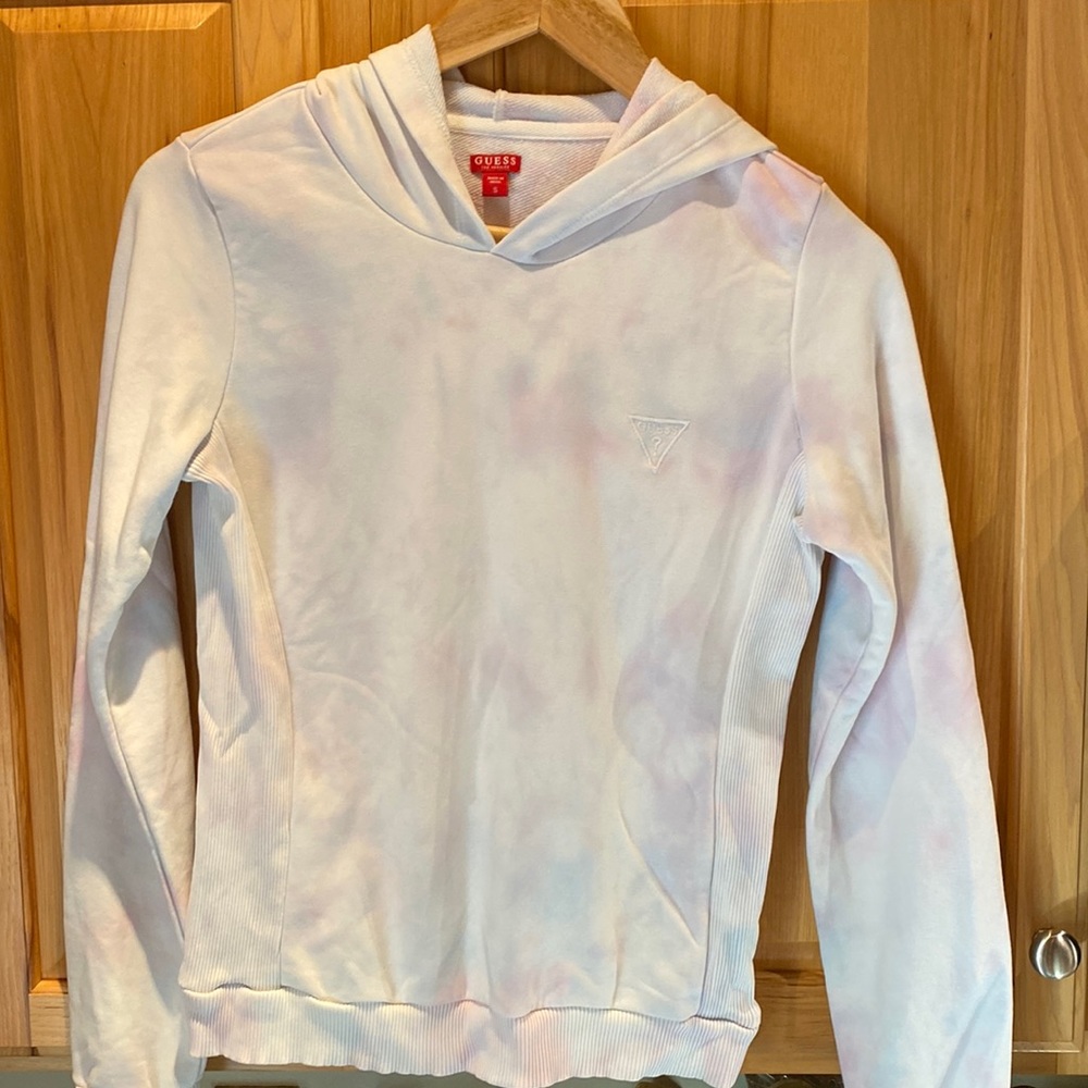 Guess pink tie dye sweatshirt